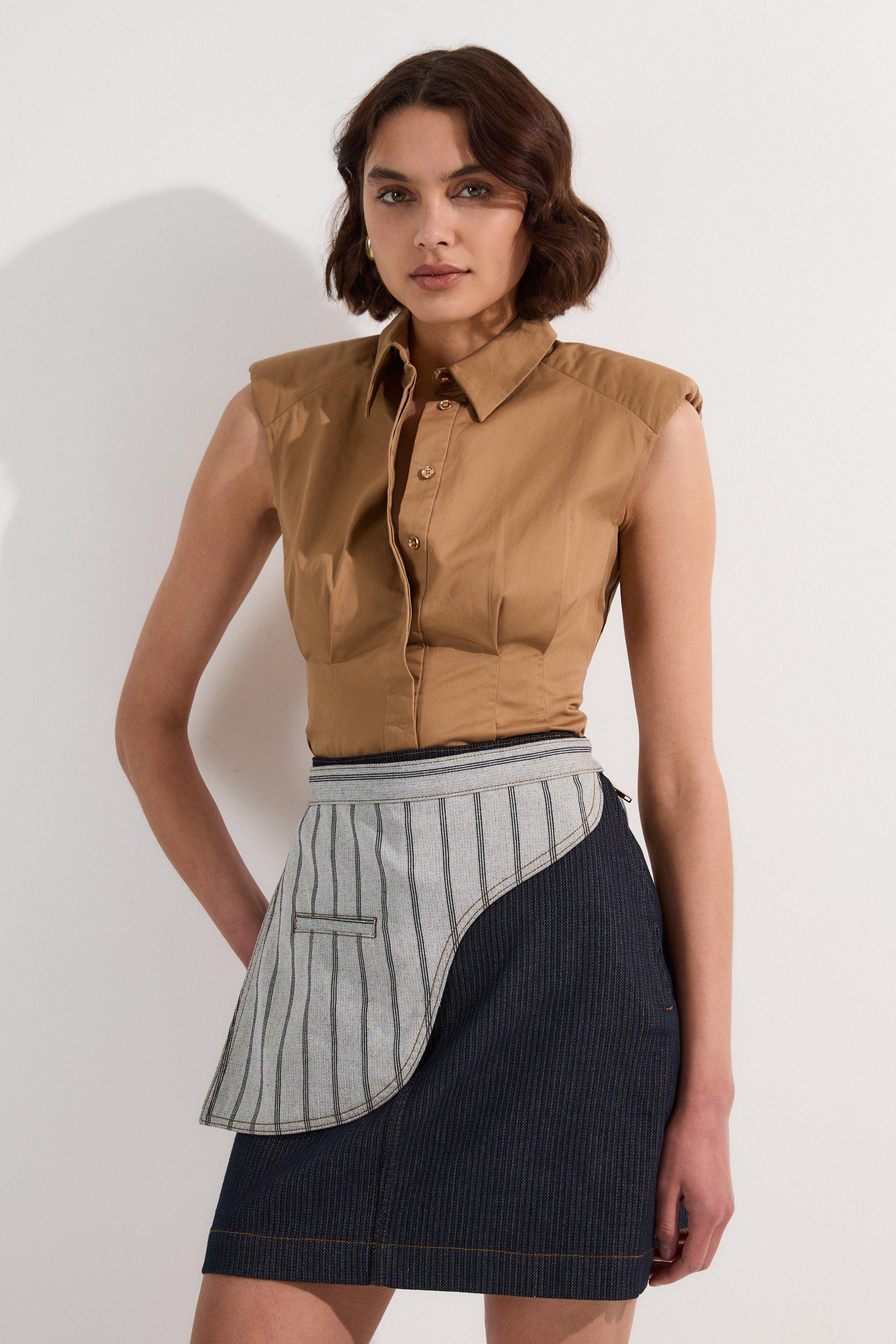 Gold And Silver Disc Sequin Mini Skirt | Karen Millen